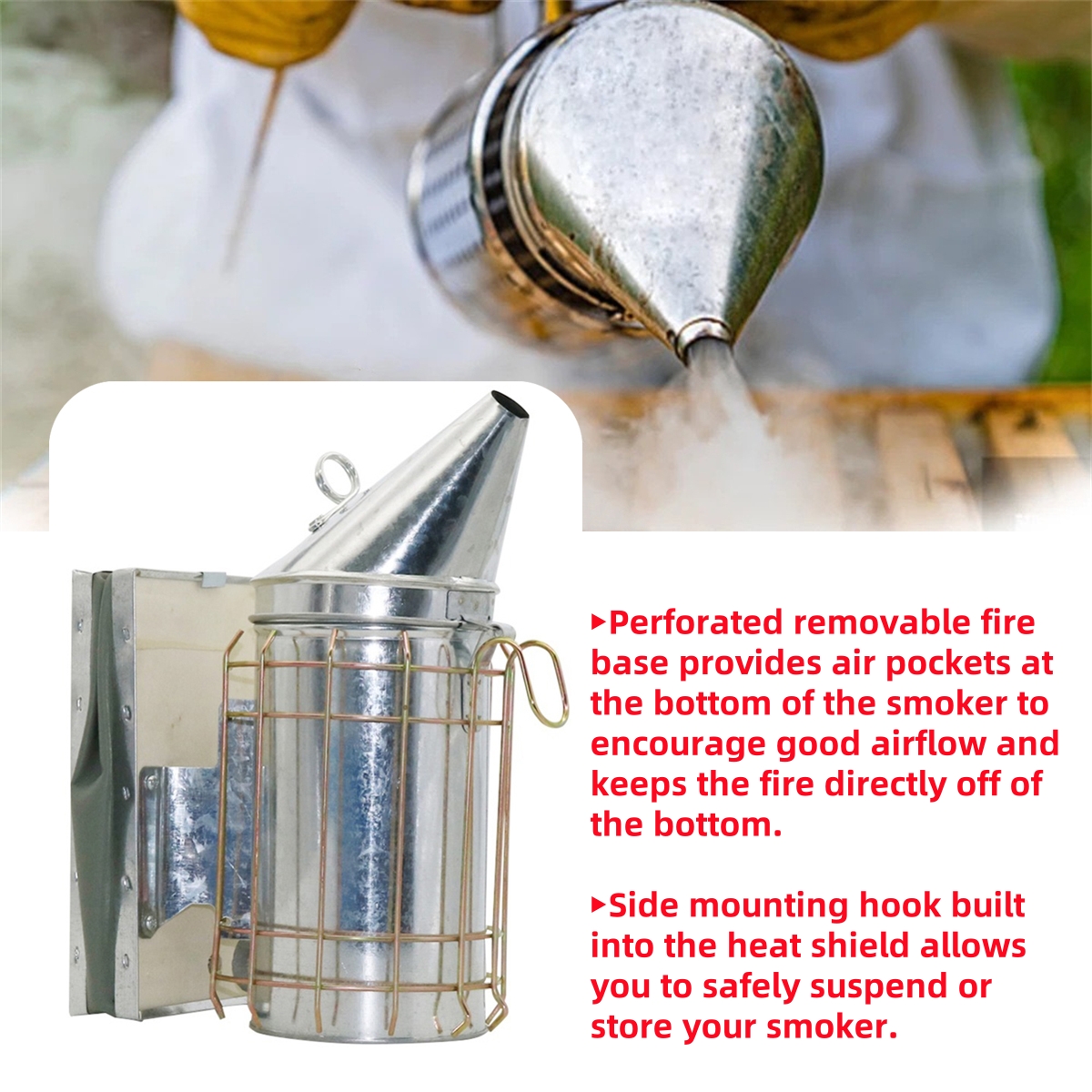 Beekeeping Stainless Steel Lea - مراجعة Bee Smoker Tool وسعره